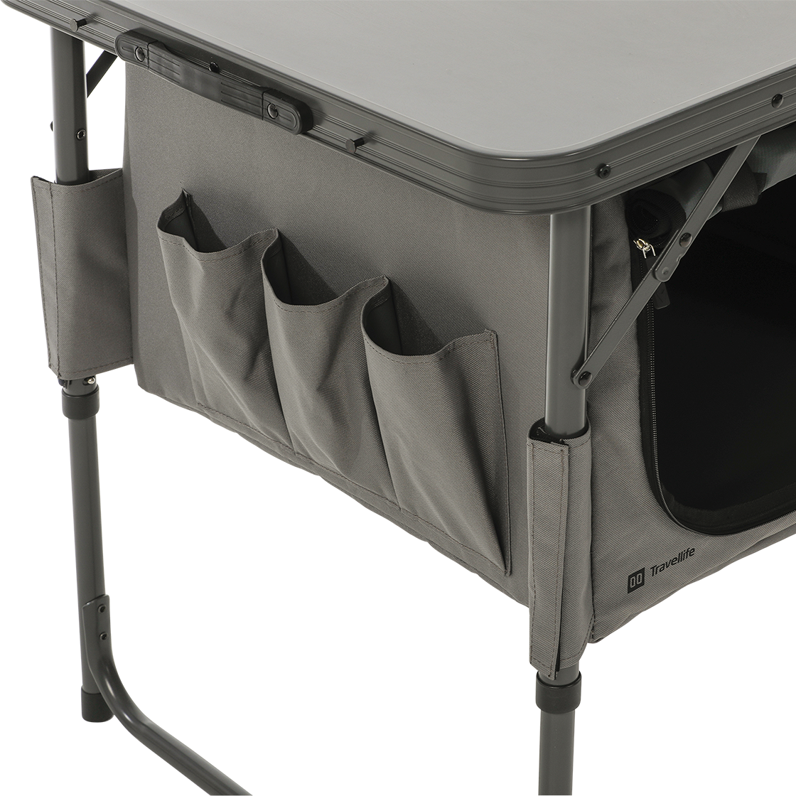 Toledo storage unit foldable wide dark grey Travellife