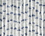 Chenille Streep grijs/blauw 56x185cm