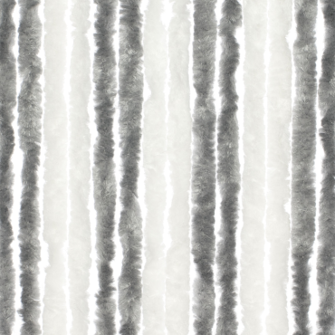 Chenille Basic grijs/wit 56x185cm