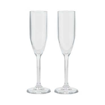 Travellife Feria champagneglas clear 2 stuks