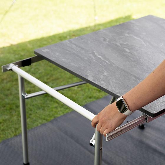 Sorrento table extendable honeycomb dark grey 100/140/180cm