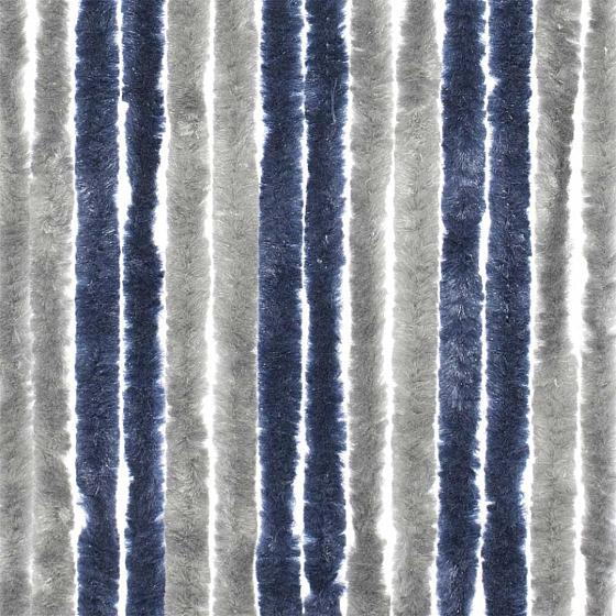 Travellife Chenille Basic grijs/blauw 56x185cm